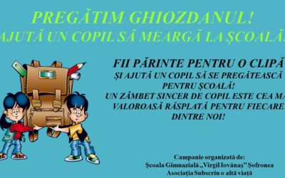AJUTĂ UN COPIL SĂ MEARGĂ LA ȘCOALĂ!